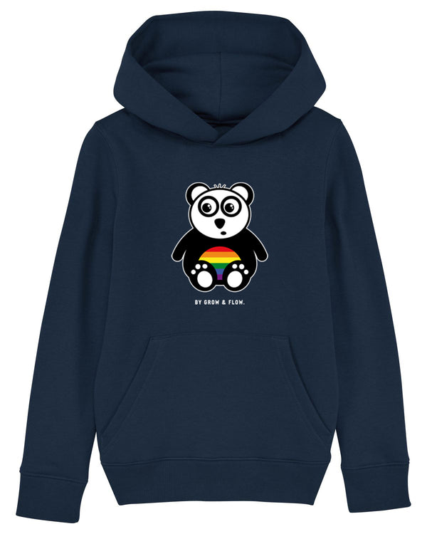 BIO-KIDS HOODIE "PRIDE. PANDA. WHITE."