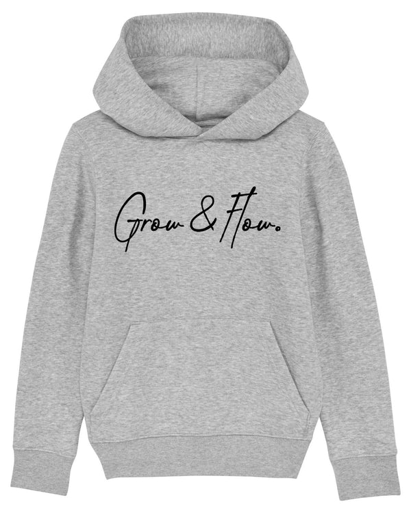 BIO-KIDS HOODIE "HORIZON. SIGNED. BLACK."