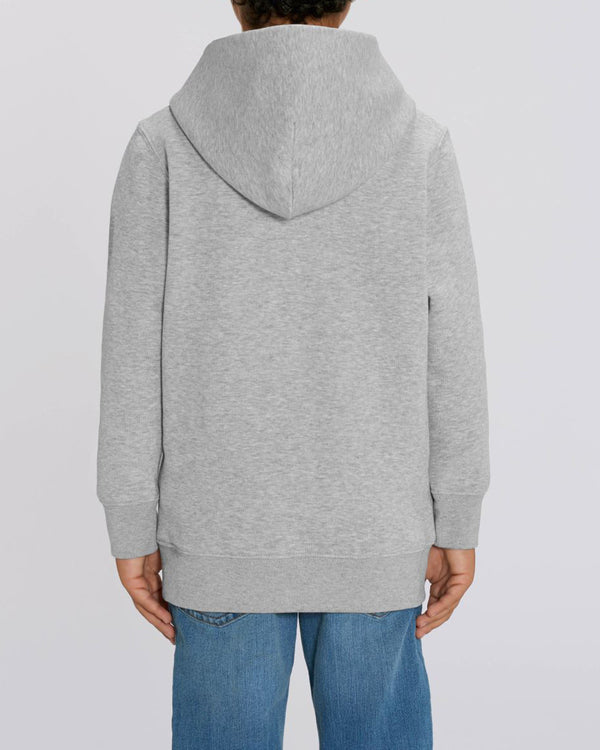 BIO-KIDS HOODIE "HORIZON. SIGNED. BLACK."