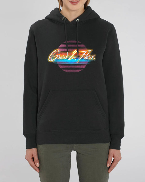 BIO-UNISEX KUSCHELHOODIE "GROW & FLOW. GOES 80S."