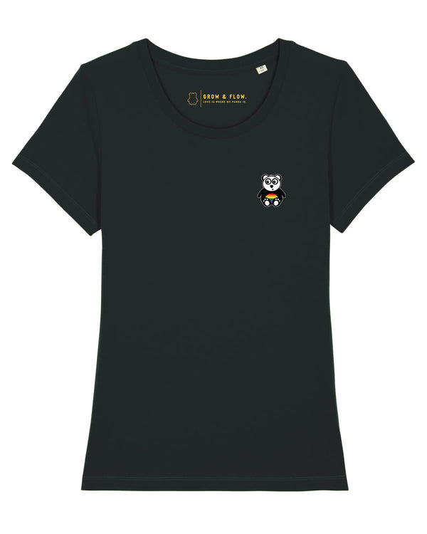 BIO-LADIES T-SHIRT ANLIEGEND "PANDA. PRIDE."
