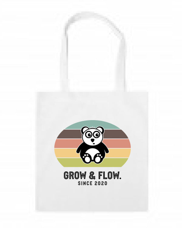 STOFFBEUTEL "RETRO. PANDA. BLACK."