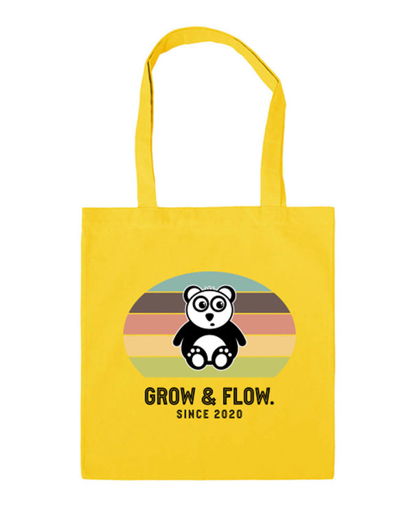 STOFFBEUTEL "RETRO. PANDA. BLACK."