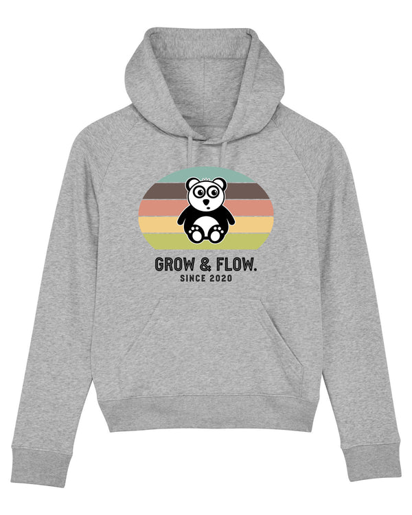 BIO-LADIES HOODIE "RETRO. PANDA. BLACK."