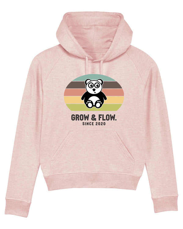 BIO-LADIES HOODIE "RETRO. PANDA. BLACK."