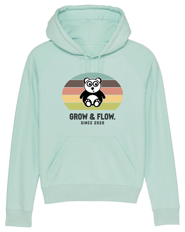 BIO-LADIES HOODIE "RETRO. PANDA. BLACK."