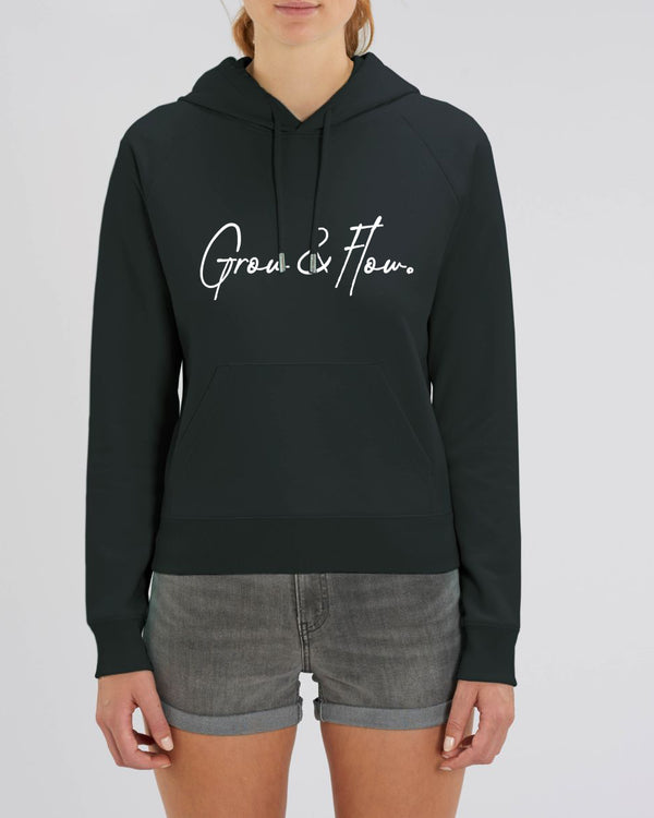 BIO-LADIES HOODIE "HORIZON. SIGNED. WHITE."