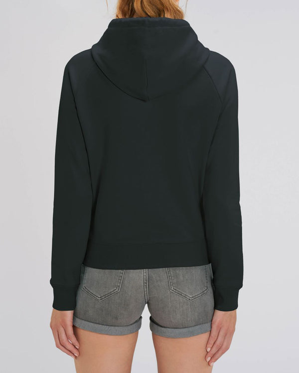 BIO-LADIES HOODIE "HORIZON. SIGNED. WHITE."