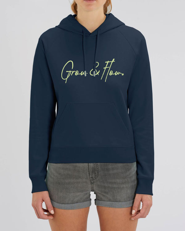 BIO-LADIES HOODIE "HORIZON. SIGNED. PLUM."