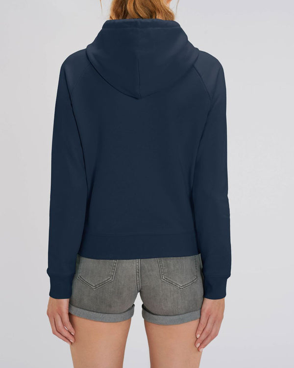 BIO-LADIES HOODIE "HORIZON. SIGNED. PLUM."