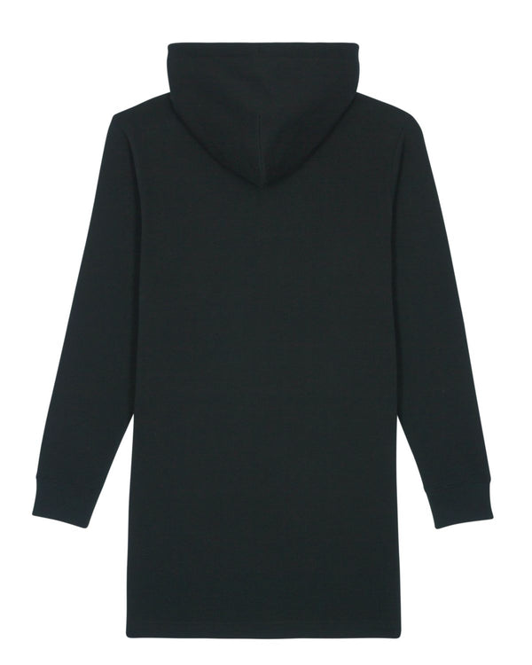 LADIES BIO HOODIE-KLEID MIT KAPUZE "ANTI."