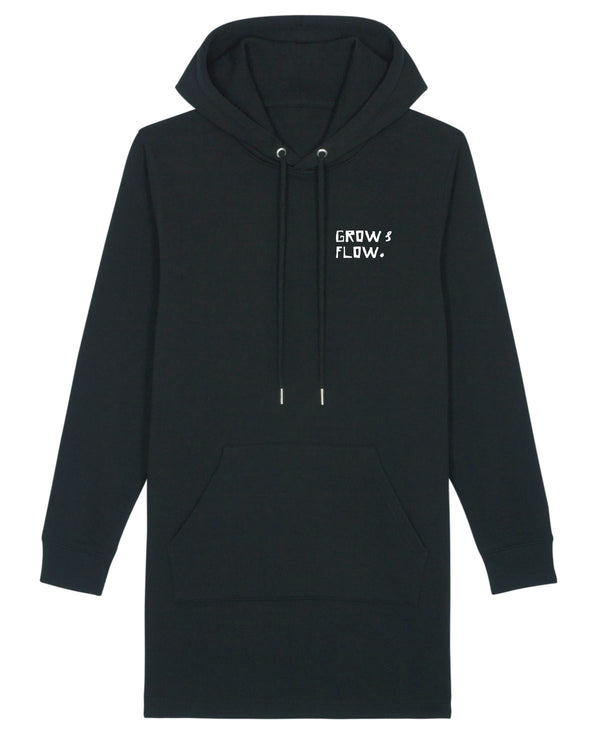 LADIES BIO HOODIE-KLEID MIT KAPUZE "ANTI."