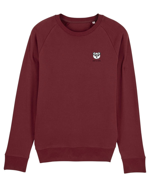 BIO RUNDHALS-SWEATSHIRT "PURE. PANDA. HEAD."