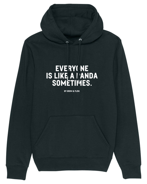 BIO-UNISEX KUSCHELHOODIE "PANDA. SOMETIMES."