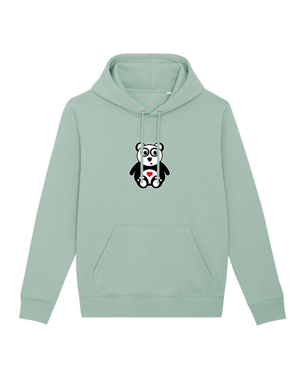 BIO-UNISEX KUSCHELHOODIE "PURE. PANDA. HEART."