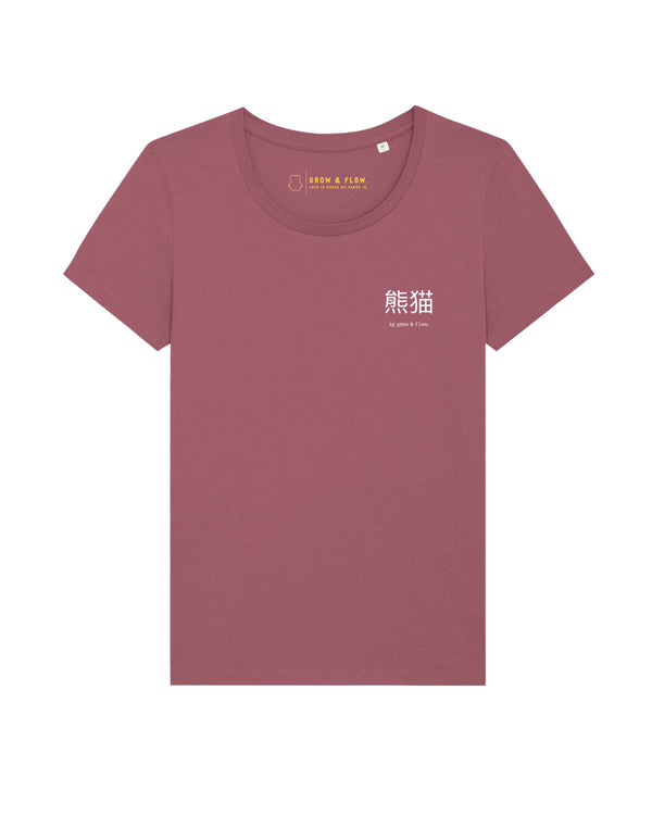 BIO-LADIES T-SHIRT ANLIEGEND "GROW & FLOW. GOES ASIA."