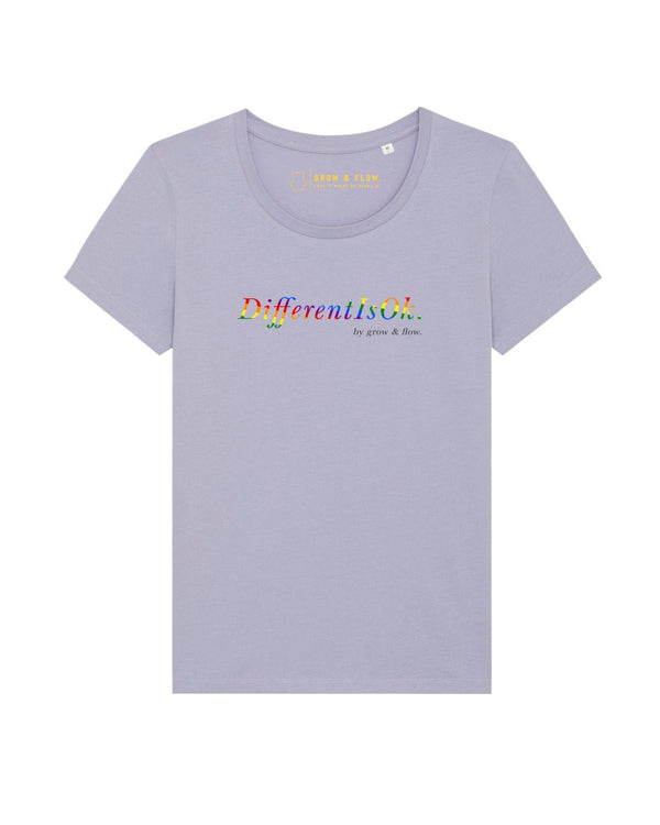 BIO-LADIES T-SHIRT ANLIEGEND "DifferentIsOk."