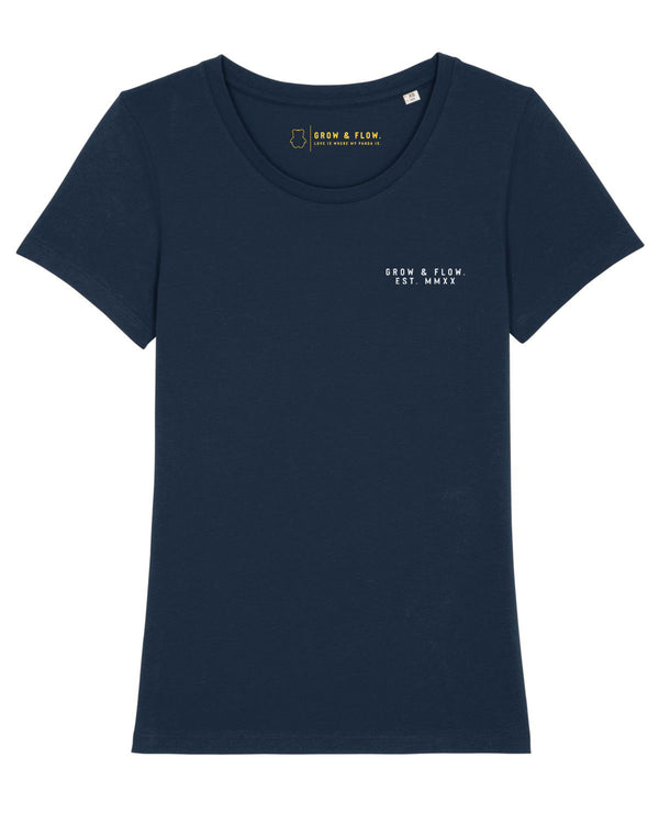 BIO-LADIES T-SHIRT ANLIEGEND  "GROW & FLOW. 2022."