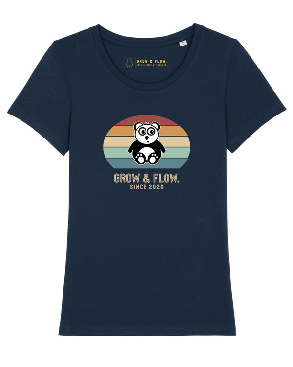 BIO-LADIES T-SHIRT ANLIEGEND "RETRO. PANDA. 2023."