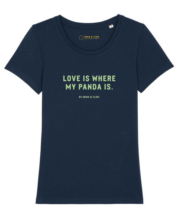 BIO-LADIES T-SHIRT ANLIEGEND "LOVE. PANDA. 2023."