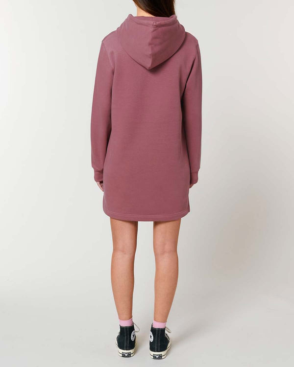 LADIES BIO HOODIE-KLEID MIT KAPUZE "PURE. PANDA. HEAD."