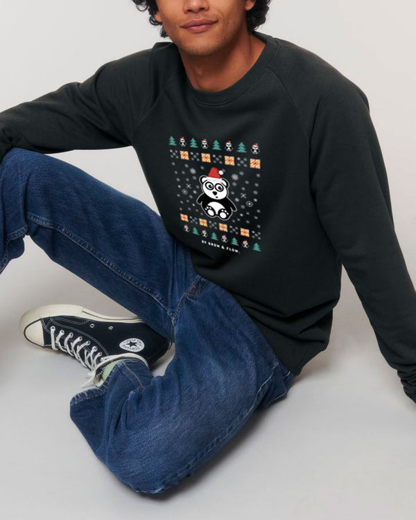 BIO RUNDHALS-SWEATSHIRT "SWEET X-MAS 2022. GOLDEN PRESENTS."