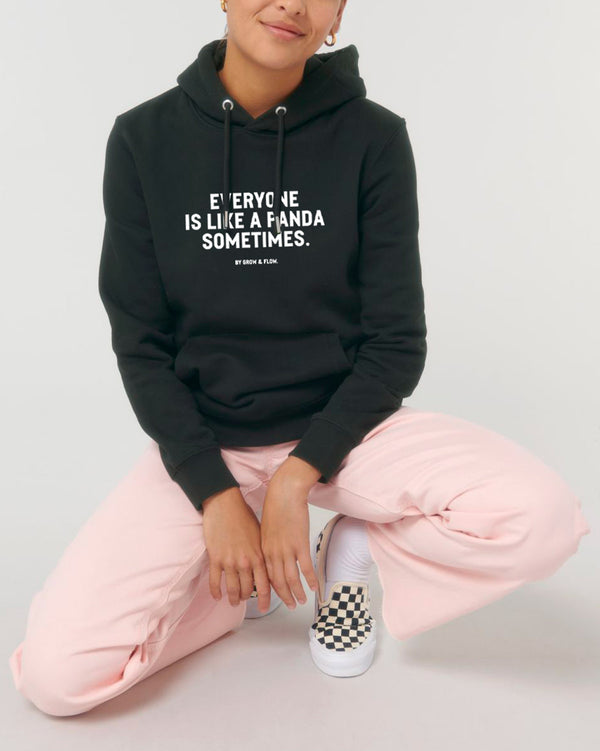 BIO-UNISEX KUSCHELHOODIE "PANDA. SOMETIMES."