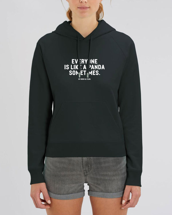 BIO-LADIES HOODIE "PANDA. SOMETIMES."