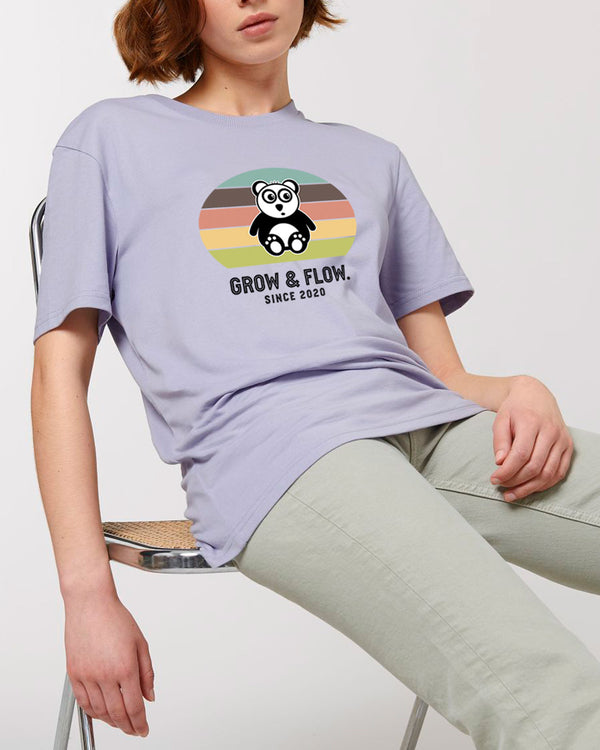 BIO-LADIES PREMIUM T-SHIRT "RETRO. PANDA. BLACK."