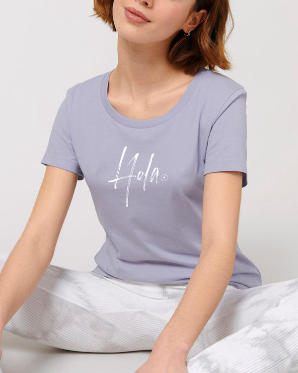 BIO-LADIES T-SHIRT ANLIEGEND "HOLA."