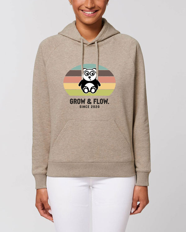 BIO-LADIES HOODIE "RETRO. PANDA. BLACK."